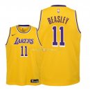 Maillot Enfants Los Angeles Lakers NO.11 Michael Beasley Jaune Icon 2018-19