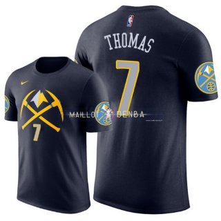 Maillot Denver Nuggets Manche Courte NO.7 Isaiah Thomas Marine 2018