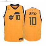 Maillot NBA Enfant Utah Jazz NO.10 Mike Conley Jaune Statement 2019-20