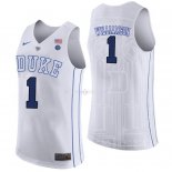 Maillot NCAA Duke NO.1 Zion Williamson Blanc