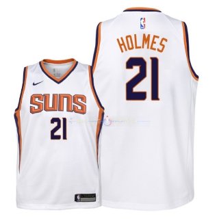 Maillot Enfants Phoenix Suns NO.21 Richaun Holmes Blanc Association 2018