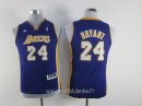 Maillot Enfants L.A.Lakers No.24 Kobe Bryant Pourpre