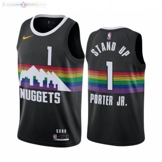 Maillot Denver Nuggets Nike NO.1 Michael Porter Jr. Nike Noir Ville 2020