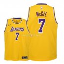 Maillot Enfants Los Angeles Lakers NO.7 JaVale McGee Jaune Icon 2018-19