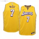 Maillot NBA Enfant Los Angeles Lakers NO.7 JaVale McGee Nike Jaune Ville 2019-20