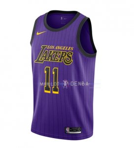 Maillot Enfants Los Angeles Lakers NO.11 Michael Beasley Nike Pourpre Ville 2018-19