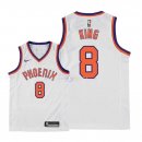 Maillot Enfants Phoenix Suns NO.8 George King Retro Blanc 2018