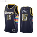 Maillot Denver Nuggets NO.15 Nikola Jokic 75th Season Bleu Ville 2022