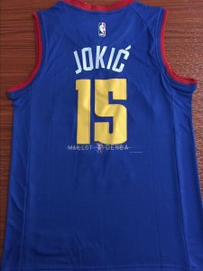 Maillot Denver Nuggets Nike NO.15 Nikola Jokic Bleu Statement 2018/2019