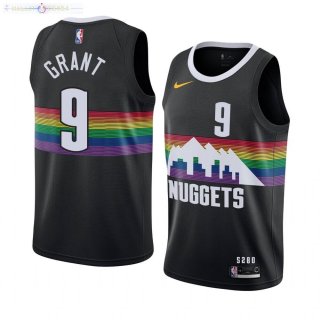 Maillot Denver Nuggets NO.9 Jerami Grant Nike Noir Ville 2019-20