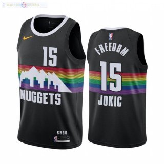 Maillot Denver Nuggets Nike NO.15 Nikola Jokic Nike Noir Ville 2020