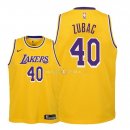 Maillot Enfants Los Angeles Lakers NO.40 Ivica Zubac Jaune Icon 2018-19