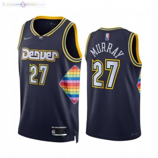 Maillot Denver Nuggets NO.27 Jamal Murray 75th Season Bleu Ville 2022